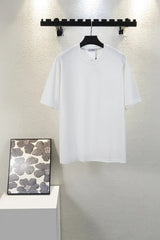 LOEWE T-shirt Embossed Letters on the Chest logo round Neck Short Sleeve25ss New pure cotton T Unisex T-Shirt OS Drop Shoulder Loose Fit Base Shirt Top T-Shirt Short Sleeve