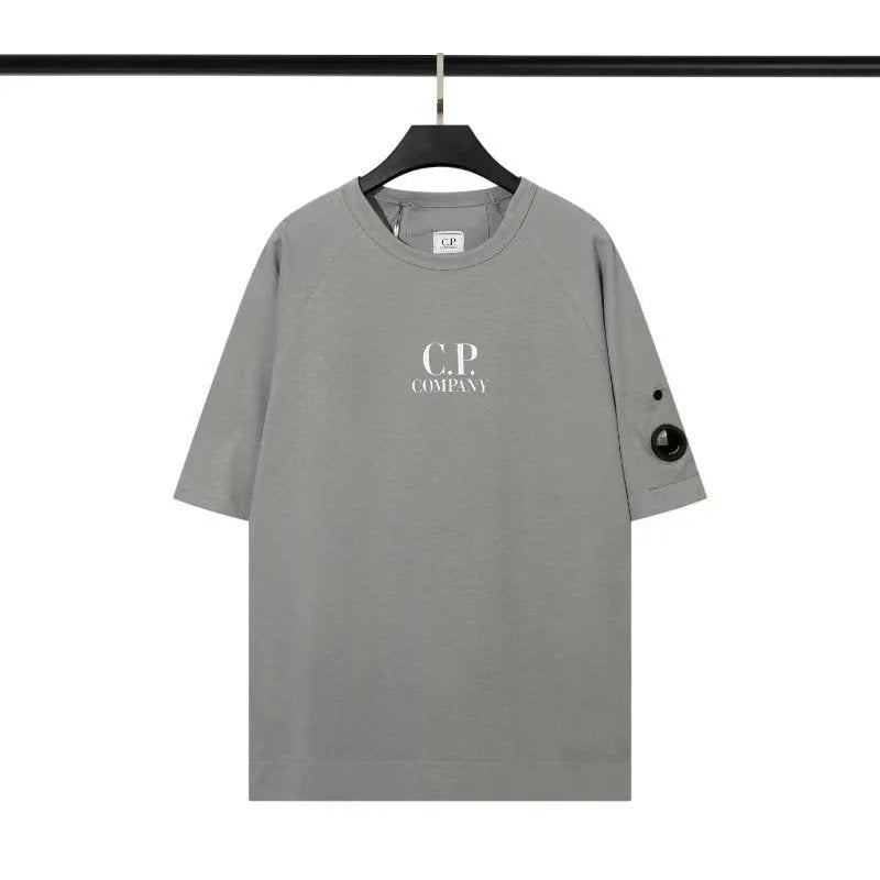 CP Company T-shirt New CP American Korean Style Chest Print Casual Loose round Neck Pullover Double Yarn Short Sleeve Male and Female Trendy Brand T T-shirt ius