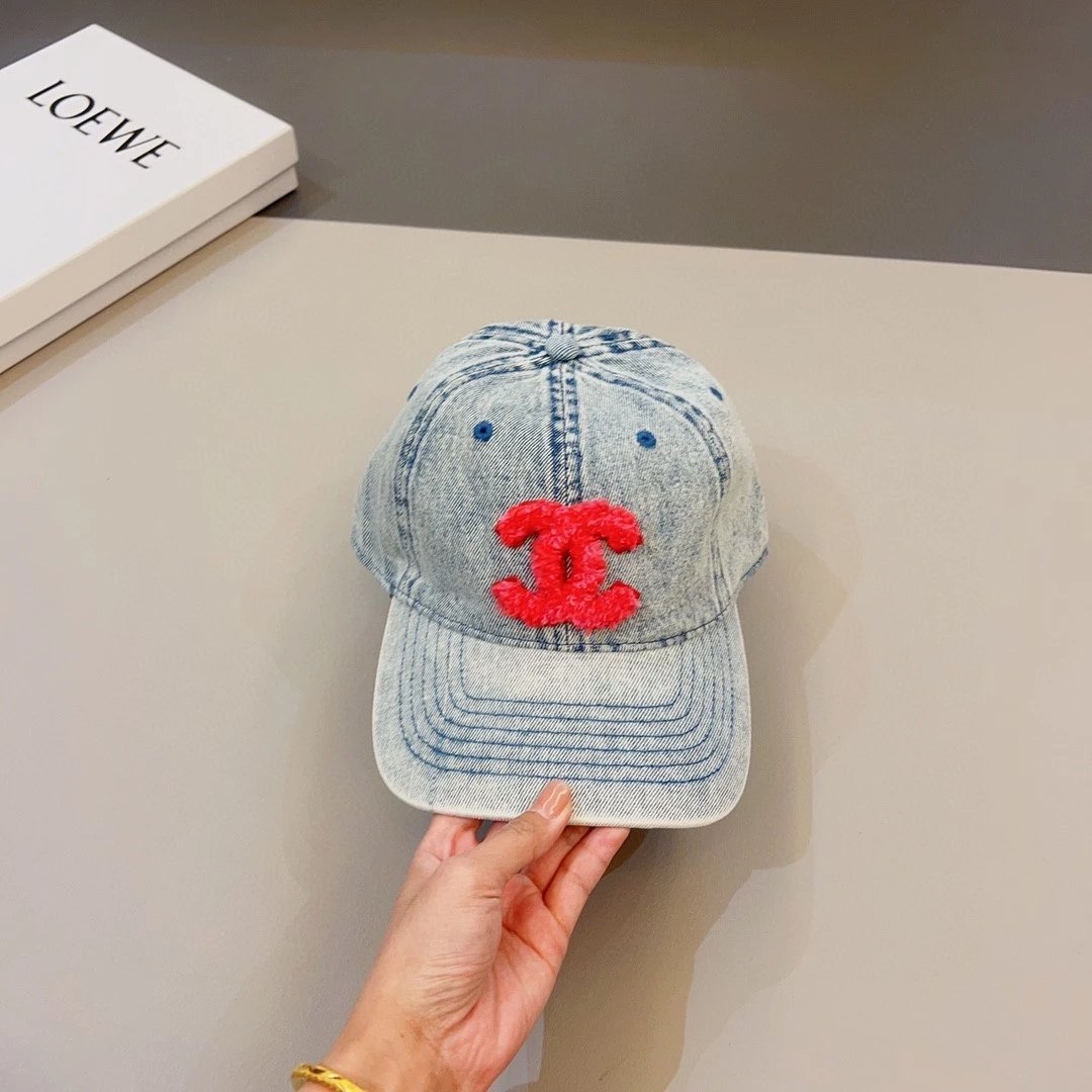 Chanel Hat Latest Denim Baseball Cap，Three-Dimensional logo，Customization Logo Super Beautiful Temperament