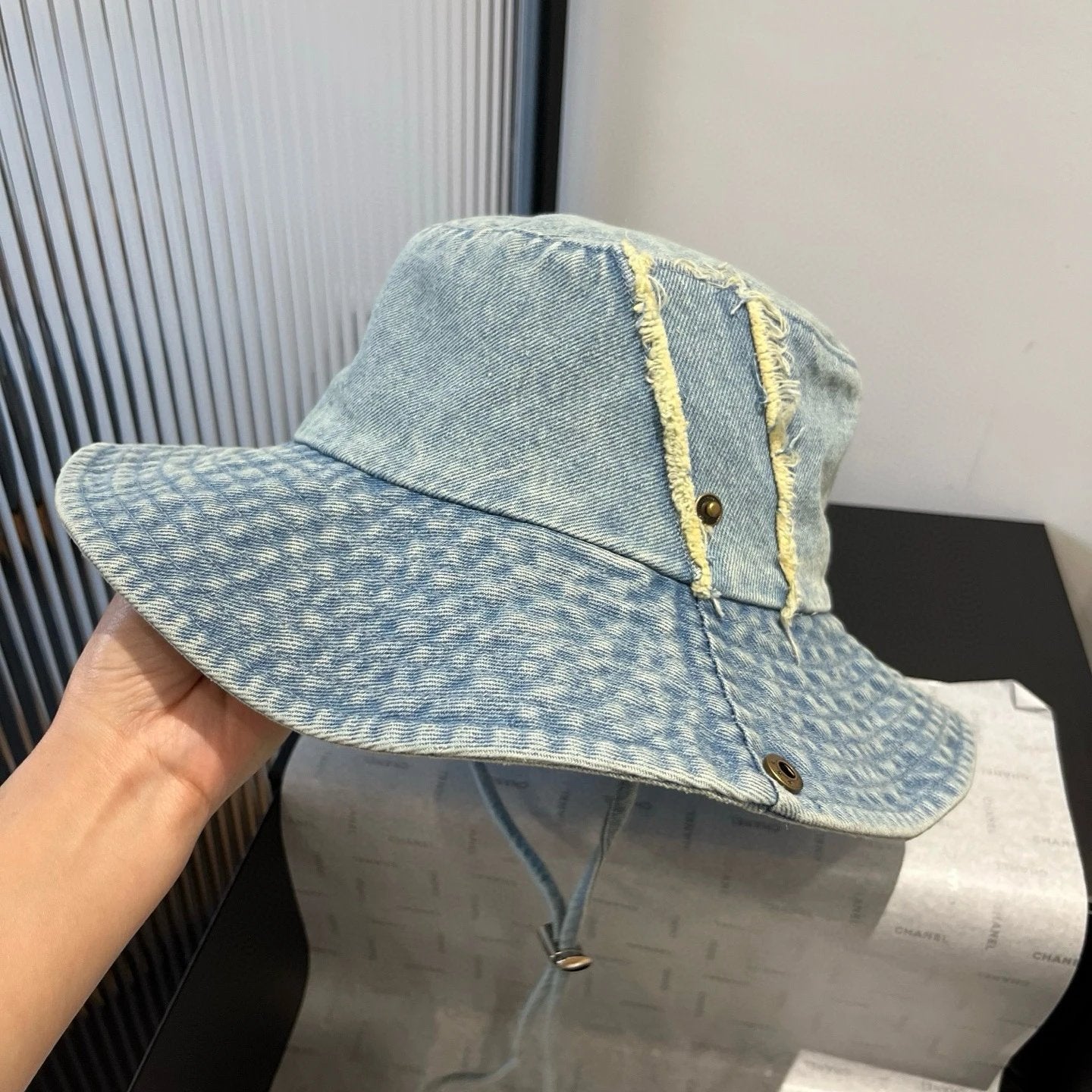 Louis Vuitton LV Hat Letter Patch logo Fisherman Hat Casual Sun Protection Face Covering UV Protection Outdoor Versatile Flat Top Bucket Hat