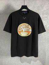 Louis Vuitton LV T-shirt Chest Chain Logo Letter Pattern Print logo round Neck Short Sleeve25ss New Pure Cotton Unisex Style T T-shirt OS Loose Fit Base Shirt Top Half Sleeve T-Shirt