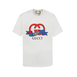 Gucci T-shirt 1921Anniversary Double G Pattern logo Round neck short-sleeve pure cotton T Unisex T-Shirt OS Loose Fit Base Shirt Summer New Casual Simple T-Shirt