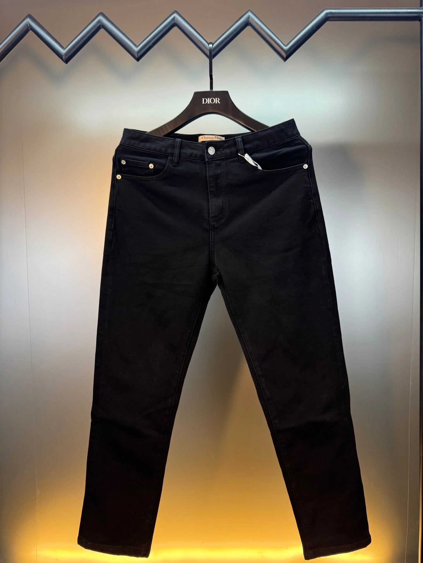 Dior Jeans Little Dinosaur Print Letters logo Washed Blue Jeans Autumn Winter New Straight Leg Loose Casual Wide Leg High Waist