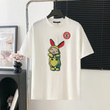 Louis Vuitton LV T-shirt Chest Rabbit Embroidery logo round Neck Short Sleeve25ss New pure cotton T Unisex T-Shirt OS Loose Fit Base Shirt Top Half Sleeve T-Shirt