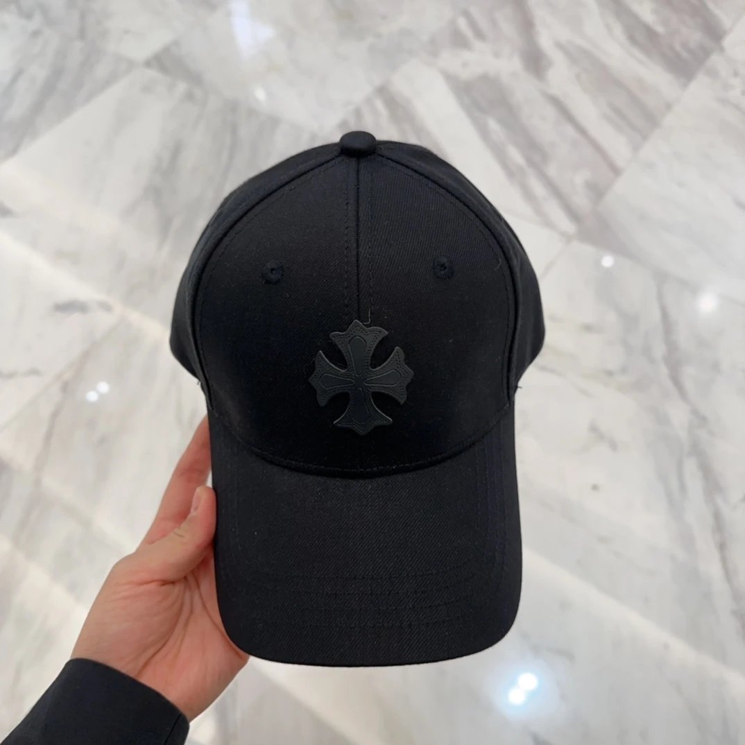 Chrome Hearts Hat logo Baseball Cap Sunshade Sun Protection Duckbill Cap Slimming Face Curved Brim Versatile Large Head Circumference Sports Hat Unisex Couple Style