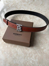 Burberry Belt Top version 【Original Custom】Original New Men's Leather Belt Width3.5cm Double-Sided Imported First Layer Calfskin Full Grain Leather Genuine Goods Quality Original Letter Rotating Buckle Counter Full Set Gift Box Packaging B Home Belt