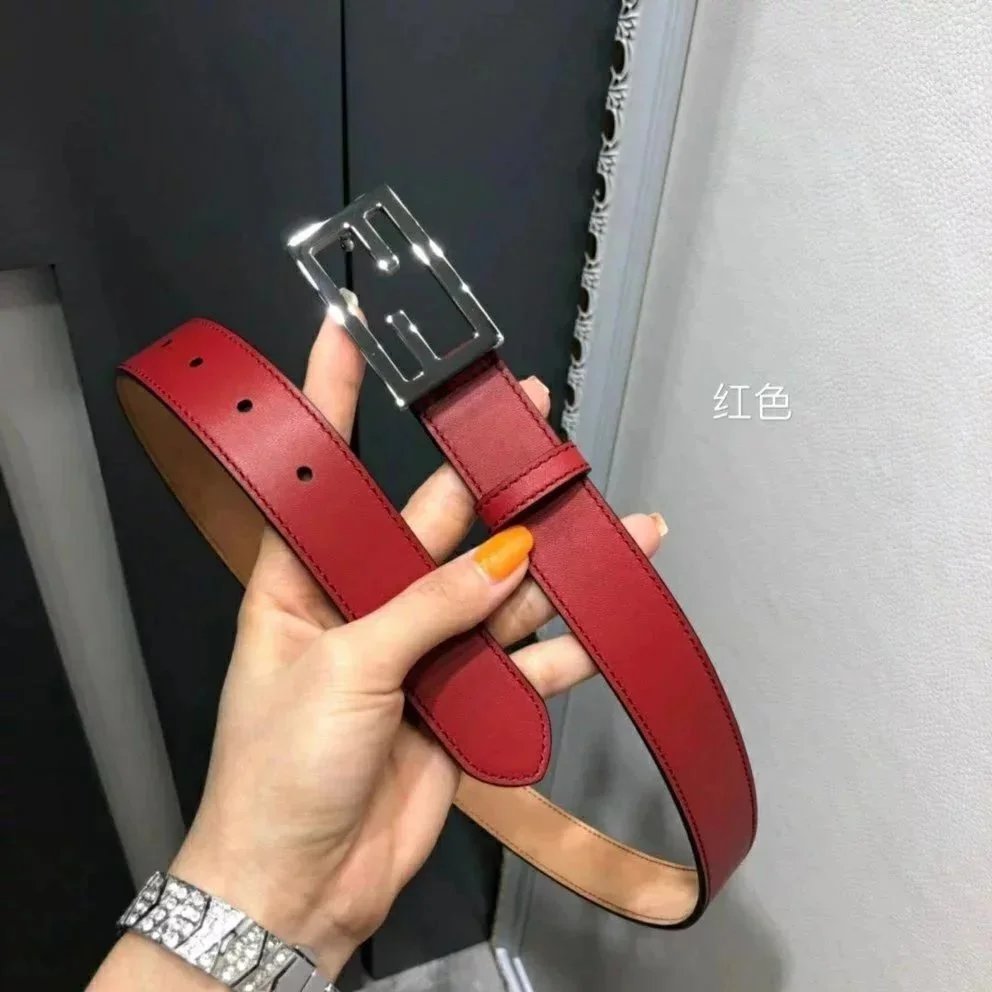 FENDI Belt Top version 2019New Women's Leather Calfskin Belt Versatile Monster Women's Wild Casual Belt3.0cm