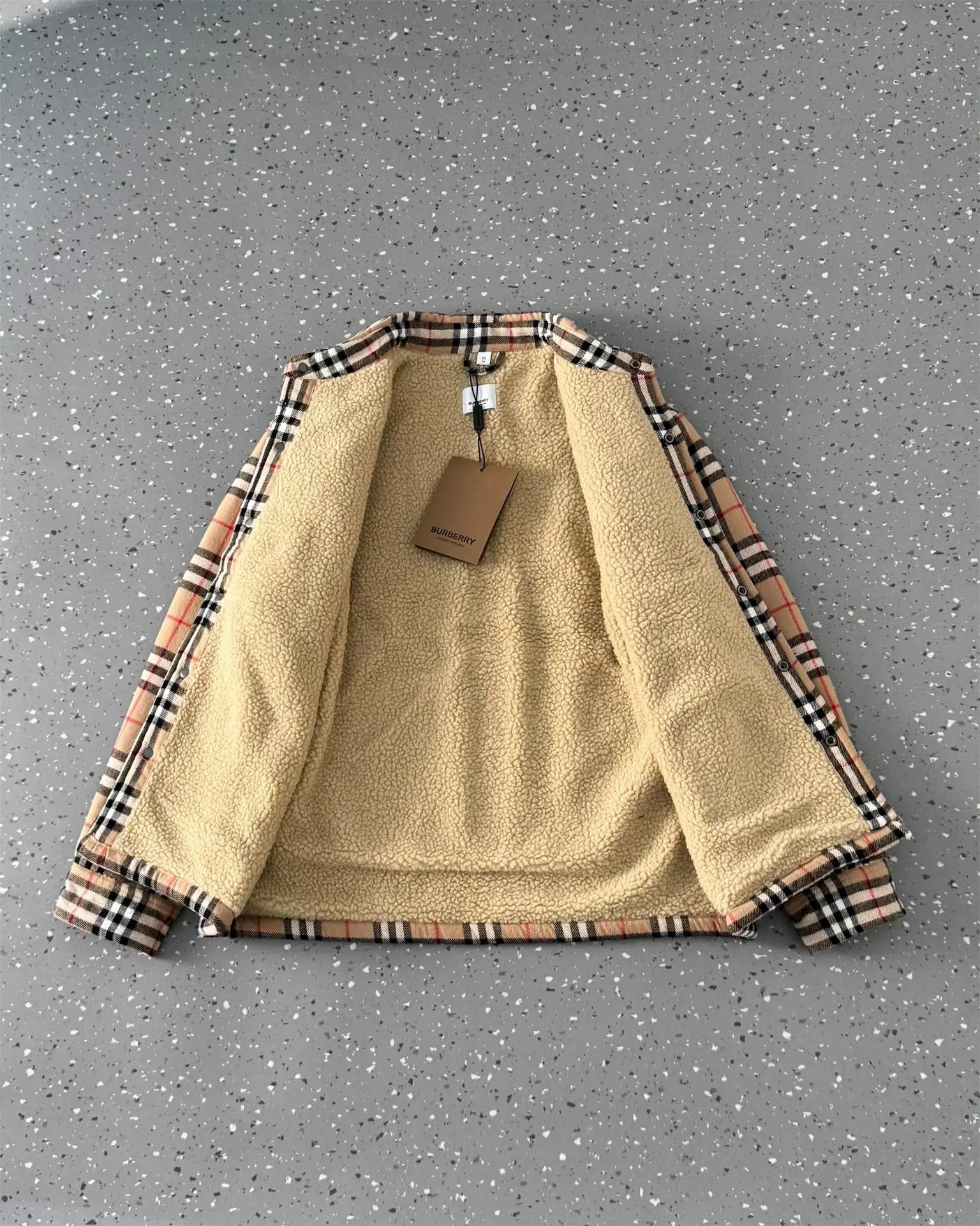 Burberry Jackets 24ssvintage Plaid Lamb Wool Cotton Jacket Coat Unisex Winter Warm