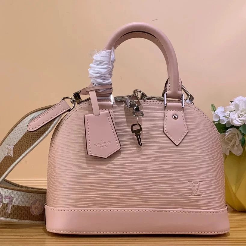 Louis Vuitton LV Women's Bag Top version Classic Chessboard Plaid Presbyopic Shell Bag Handbag Crossbody Shoulder Bag23New Water Ripple Cowhide Series New Handbag Shell Bag Women's Bag