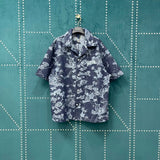 Louis Vuitton LV Shirt Allover Floral Wave Jacquard logo Saga Turn-down Collar Short Sleeve Shirt Versatile Casual Business Unisex Slim Fit Jacket