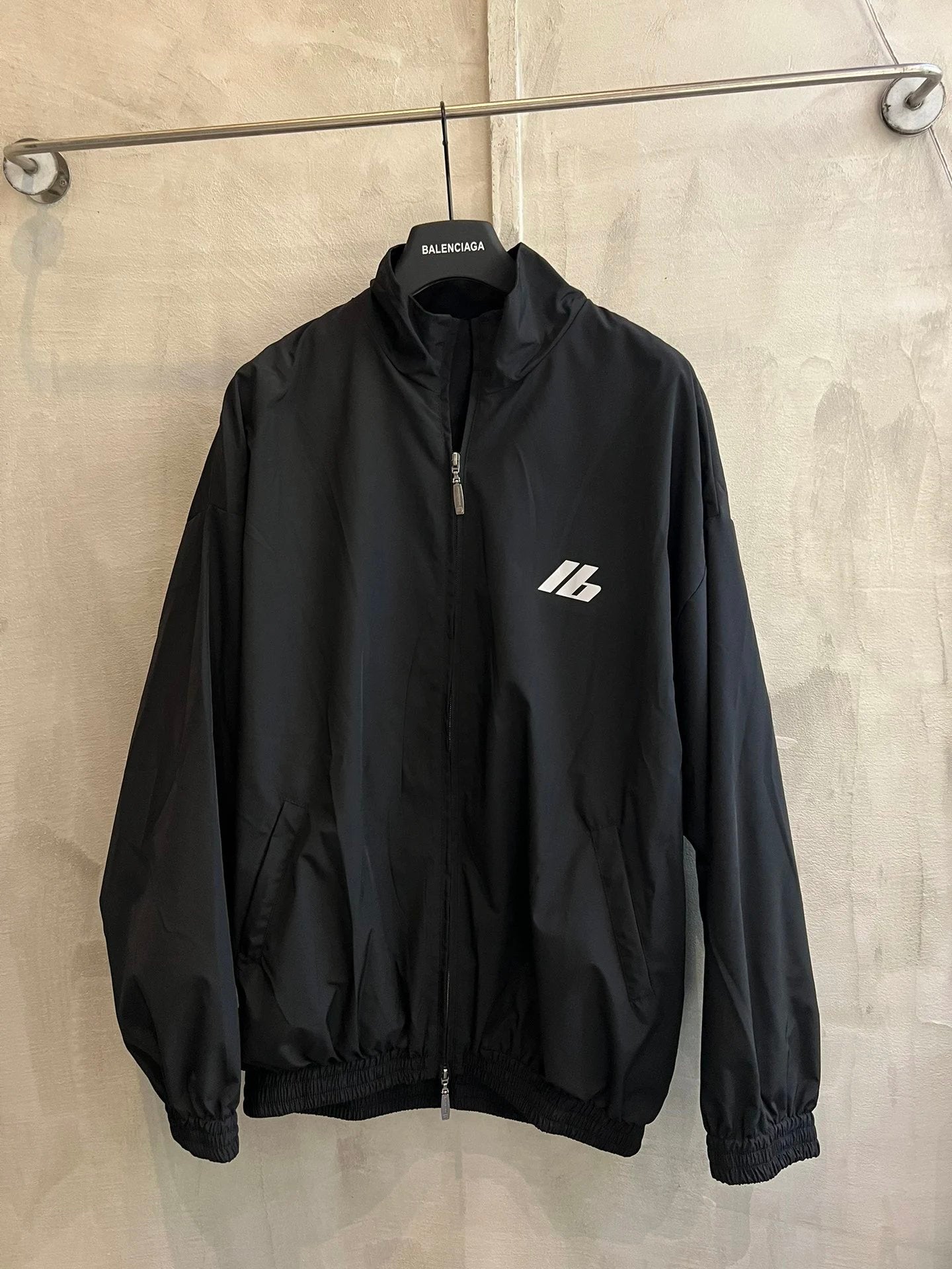 Balenciaga Jackets Fal Sports Series Textured Nylon Fiber High Collar Windbreaker Waterproof Jacket Unisex Autumn Winter New Arrival