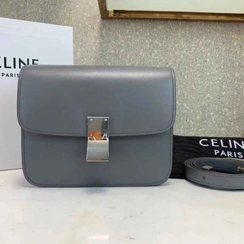 Celine women's bag Top version 【Original Surrogate Shopping Grade】Classic ClassicBox Package Square Bag Stewardess Bag TRIOMPHE Arc De Triomphe box Bag Flap Bag Shoulder Bag Messenger Bag New Women's Bag Teen18.5cm Small Size192532Medium24cm88007