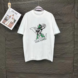 Louis Vuitton LV T-shirt Chest Brand and Basketball Pattern Print logo round Neck Short Sleeve25ss New pure cotton T Unisex T-Shirt OS Drop Shoulder Loose Fit Base Shirt Top T-Shirt Short Sleeve