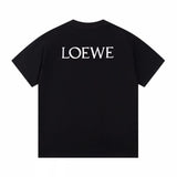 LOEWE T-shirt Classic Chest LOGO Back Panel 3D Letter Embroidery Crew Neck Short Sleeve25ss New Pure Cotton Unisex Style T Casual T-Shirt Base Layer Shirt OS Loose Fit Half Sleeve Top Plus Size
