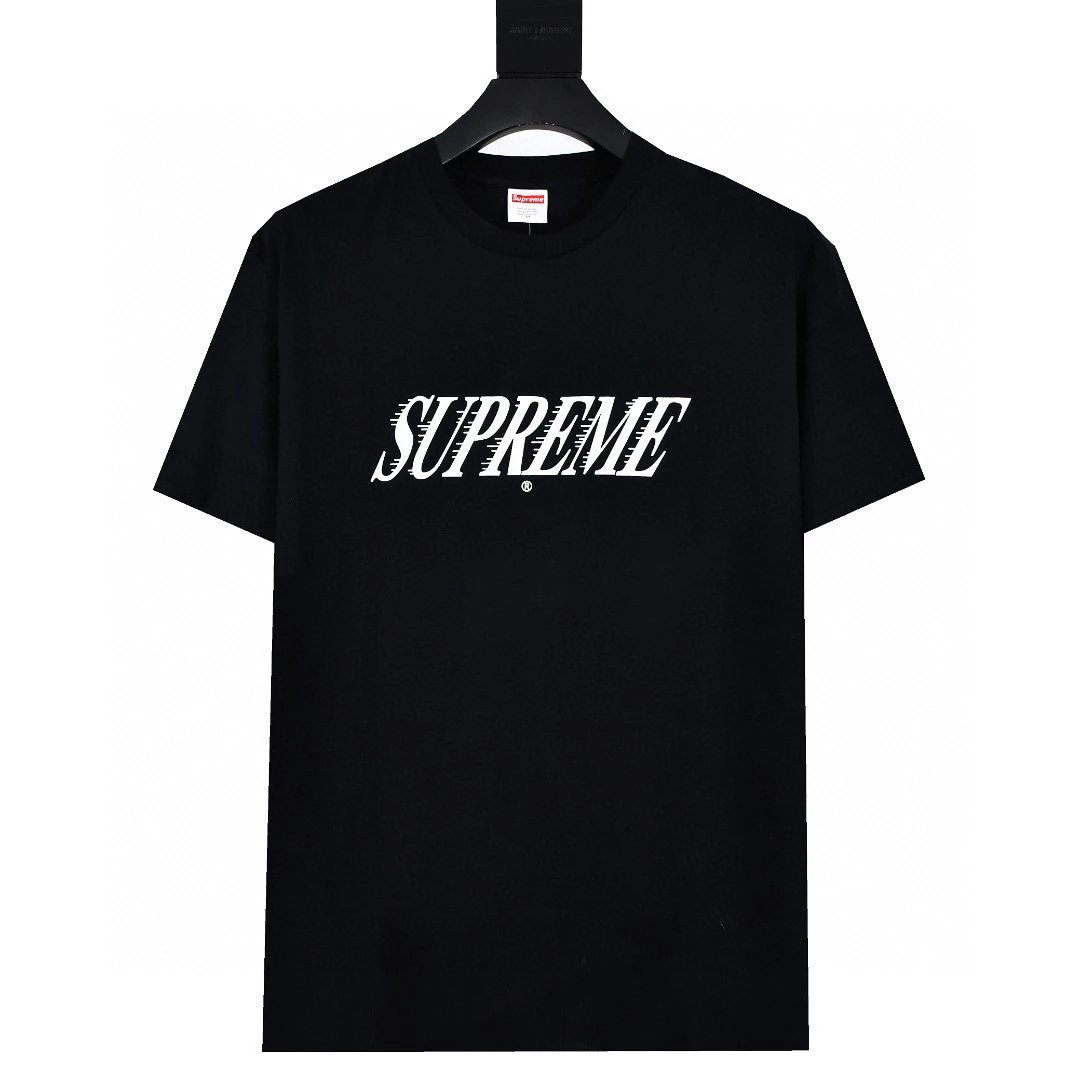 Supreme T-shirt Top Version Student Short Sleeve T T-shirt Loose Cotton T-shirt Men's and Women's Same Half Sleeve Bottoming Shirt Fashion