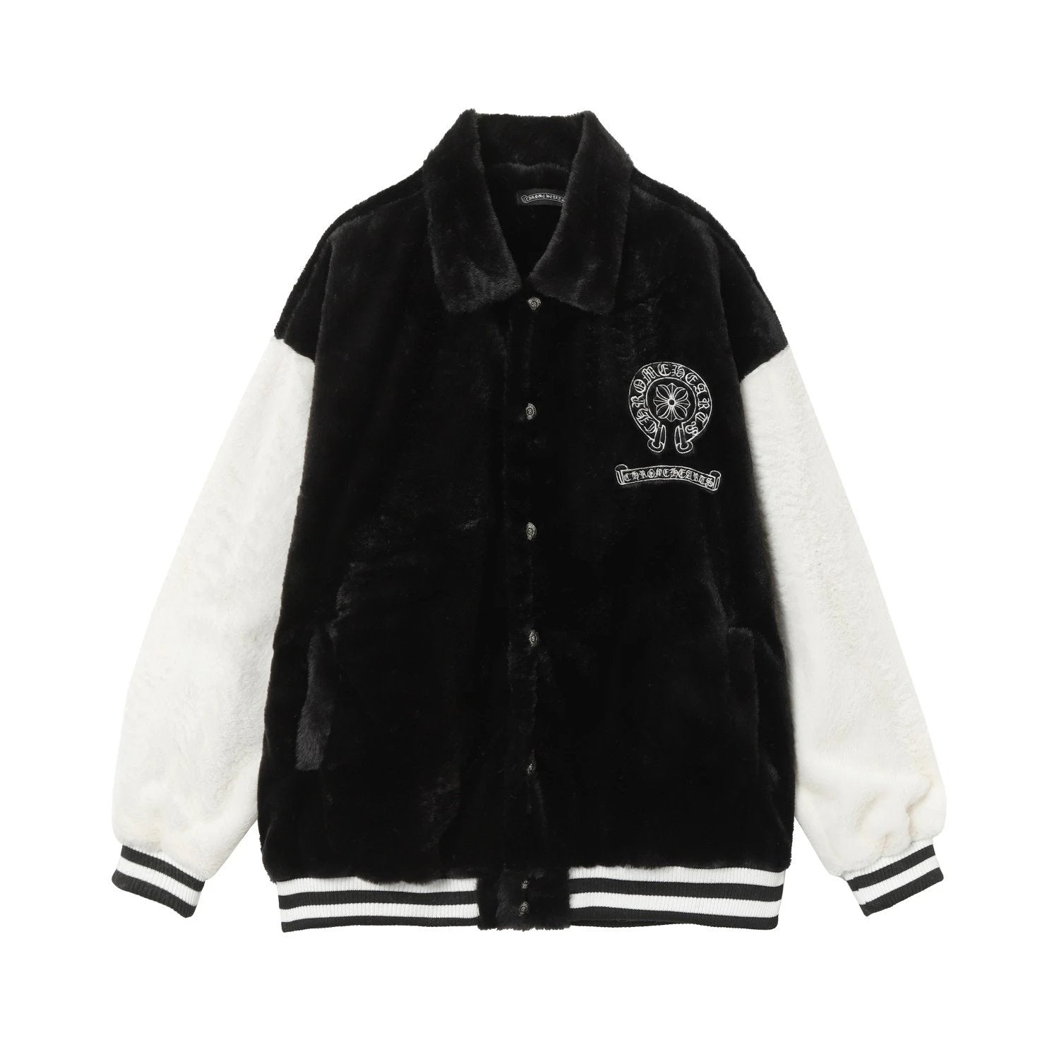 Chrome Hearts Jackets Rabbit and Marten Embroidered Sanskrit Script Jacket for Men and Women Baseball Jacket Winter Warmth