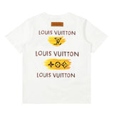 Louis Vuitton LV T-shirt Front and back yellow doodle letter print logo round Neck Short Sleeve25ss New pure cotton T Unisex T-Shirt OS Loose Fit Base Shirt Top Half Sleeve T-Shirt