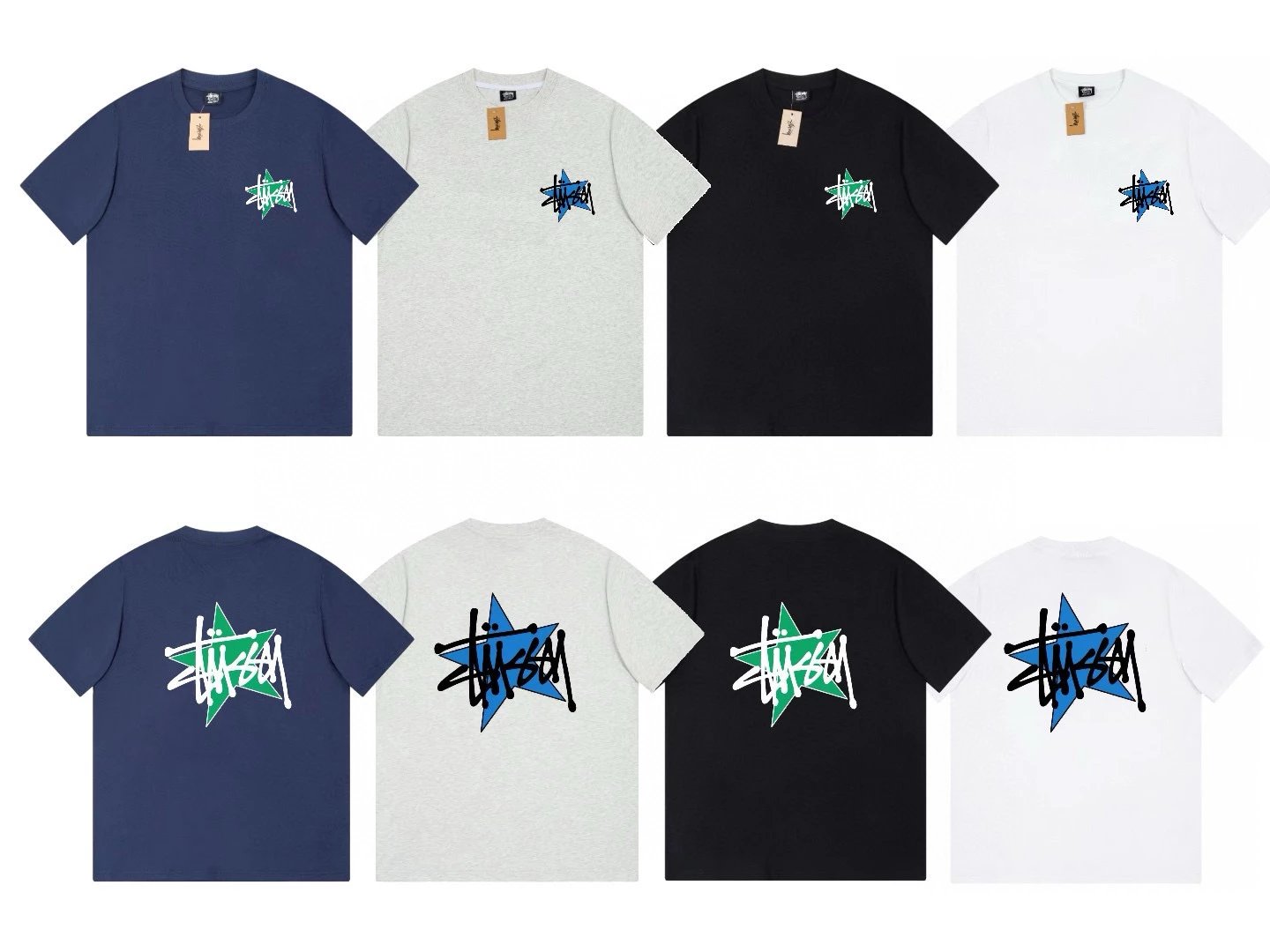 Stussy T-shirt Top Version European and American Fashion Brand Short Sleeve T T-shirt Classic Printed Loose Version Men and Women Couple Casual Half Sleeve