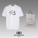 Balenciaga T-shirt Unique chest design B Letter Printing logo round Neck Short Sleeve25ss New pure cotton T Unisex T-Shirt OS Drop Shoulder Loose Fit Base Shirt Top T-Shirt Short Sleeve