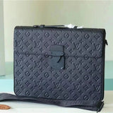 Louis Vuitton LV briefcase Top version 2022Latest slock Men's Handbag Black Flower Briefcase Business Shoulder Bag Messenger Bag Men's Bag Laptop Bag File Bag M20835