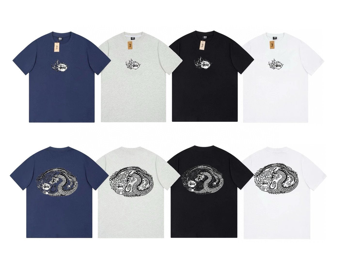 Stussy T-shirt Top Version European and American Fashion Brand Short Sleeve T T-shirt Classic Printed Loose Version Men and Women Couple Casual Half Sleeve