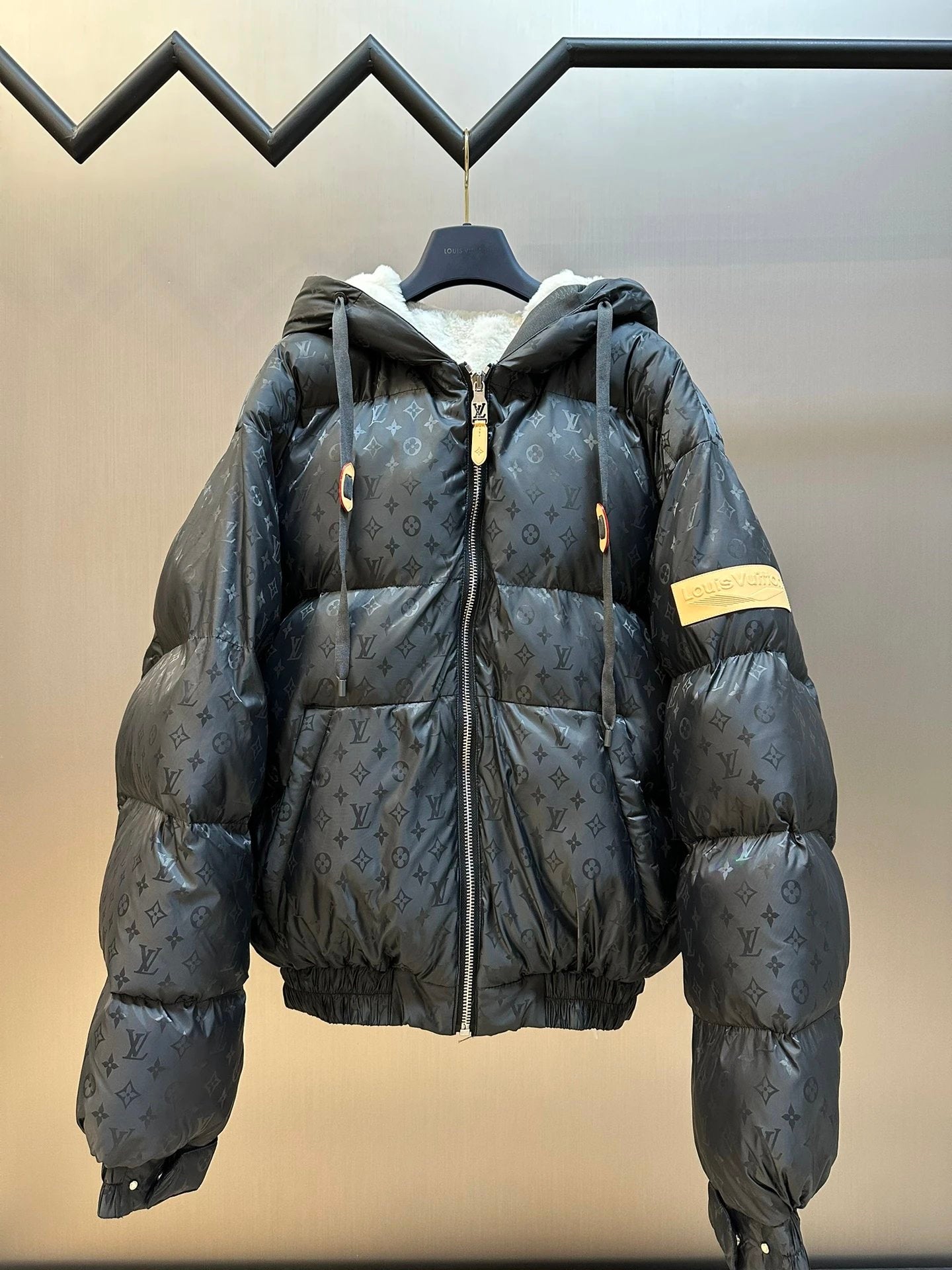 Louis Vuitton LV Down Jacket SKI Ski Series Printed Hooded Zipper Jacket Full Length Monogram Patterned Jacket Unisex Autumn Winter New Sports Casual Loose Fit Versatile