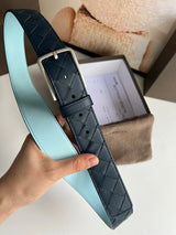 Bottega Veneta Belt 【First Layer Cowhide】Counter Version Free Packaging New Belt Men's First Layer Cowhide Hand-Woven Calfskin Belt Fashion All-Matching3.5cm Pant Belt Men and Women Business Casual Belt Belt Men's Leather Belt