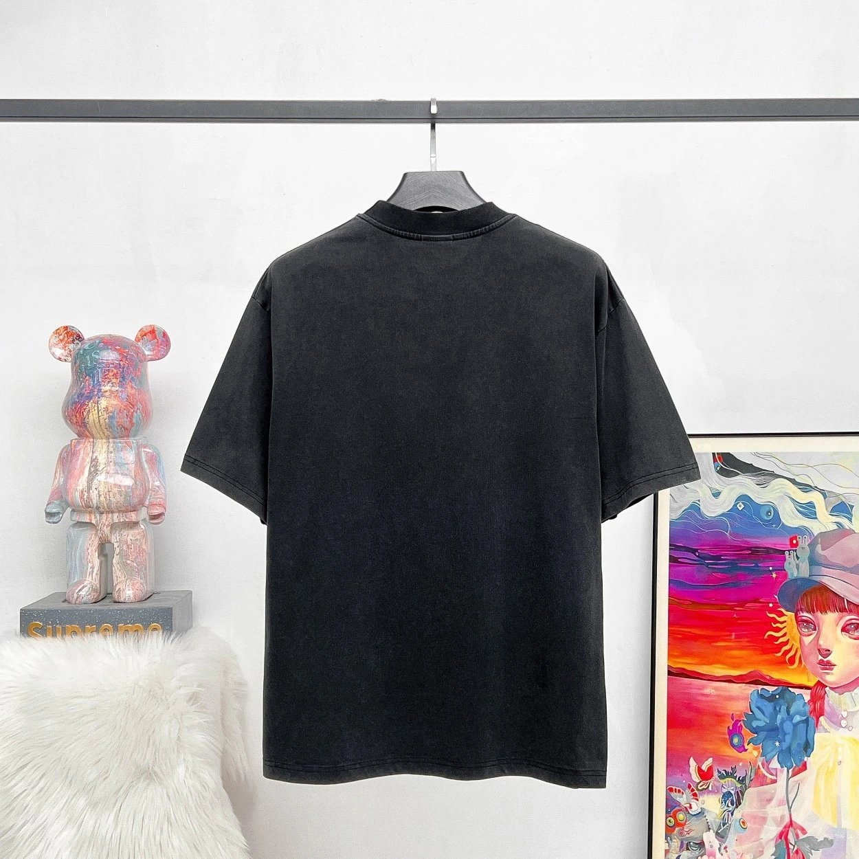 Balenciaga T-shirt Iron Tower PARIS Printing logo round Neck Short Sleeve25ss New Pure Cotton Unisex Style T T-shirt OS Loose Fit Base Shirt Top Half Sleeve T-Shirt