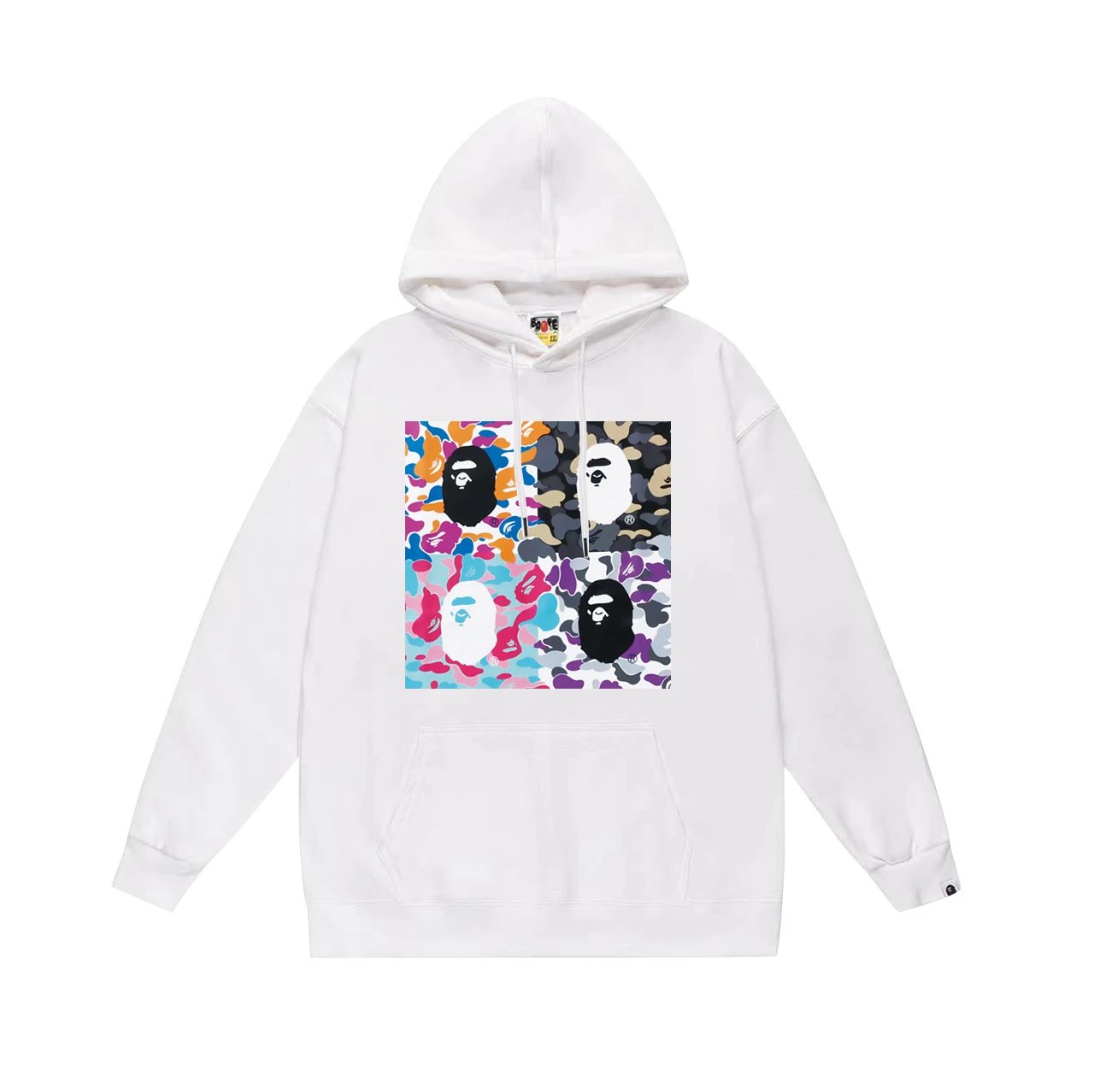 Bape Hoodie 2024Autumn and Winter New Japanese Fashion Brand Pullover plus Size Loose Hoodie Male and Female Couples Wear Teen Fashion Brand Sweater-CY