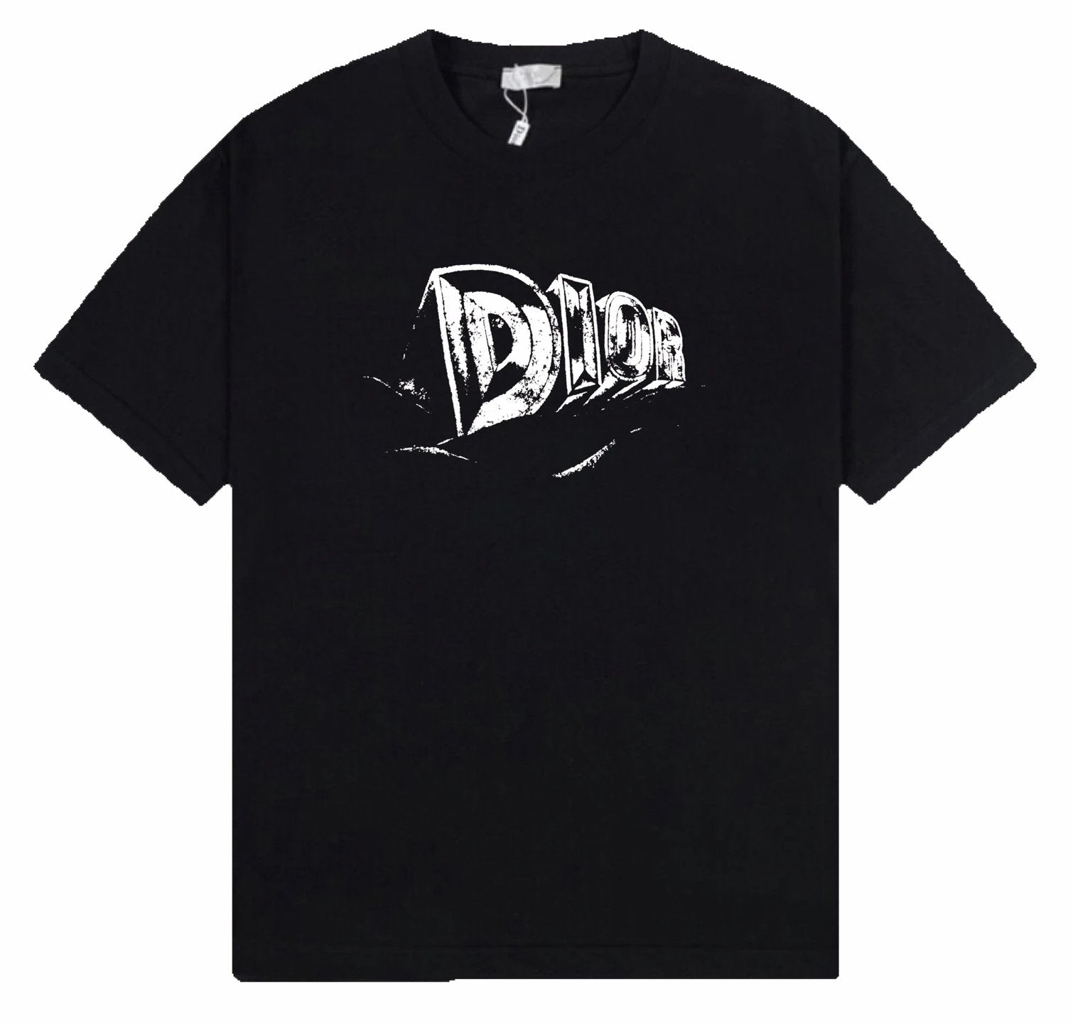 Dior T-shirt 3D Letter Print on the Chest logo round Neck Short Sleeve25ss New Pure Cotton Unisex Style T T-shirt OS Loose Fit Base Shirt Top Half Sleeve T-Shirt