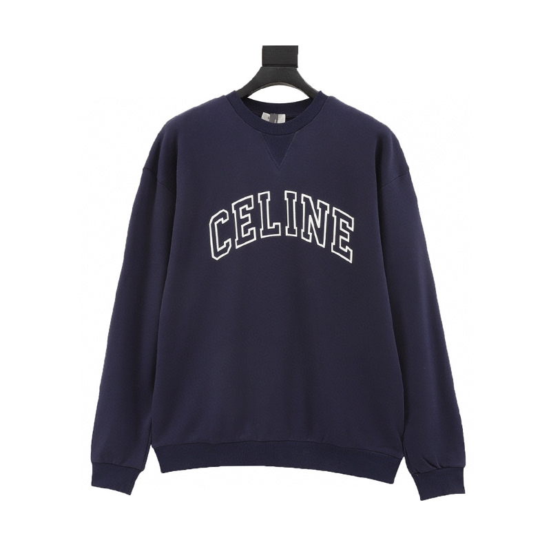 Celine Hoodie Chest Letters Printed Crew Neck Sweatshirt Men and Women Same Style