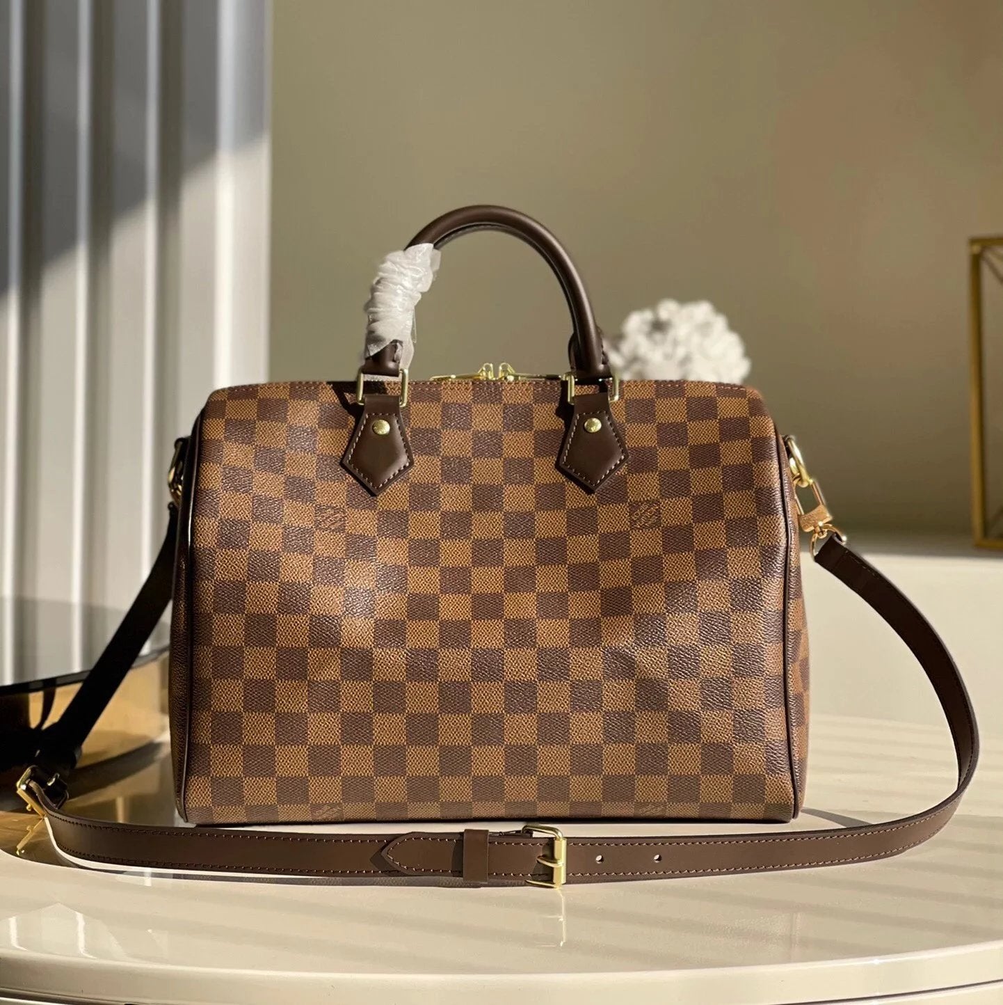 Louis Vuitton LV Women's Bag 【Version】M41112Required S*PEEDY25Presbyopic Pillow Bag M41113speed30Handbag M41112Checkerboard N41367Shoulder Messenger Bag Handbag Shoulder Bag Messenger Bag Women's Bag N42373White Plaid M41106Large Size40