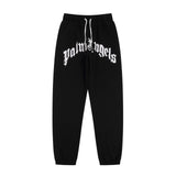 Palm Angels Sweatpants Top Version Logo Letter Printing Sports Casual Pants Ankle-Tied Loose Trousers Sweatpants