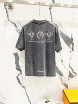 Chrome Hearts T-shirt Front and back Sanskrit letter print logo round Neck Short Sleeve25ss New pure cotton T Unisex T-Shirt OS Drop Shoulder Loose Fit Base Shirt Top T-Shirt Short Sleeve