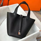 Hermes women's bag Top version Women's Bag21New Handmade picotin Bucket Bag1822Vegetable Basket Bucket Bag Handbag
