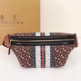 Burberry Women's Bag Top version Version Men's and Women's Bags80101441Black Medium Logo Letter logo Unisex Waist Bag Men's Crossbody Chest Bag Backpack Shoulder Bag Original Single Famous Brand Bag