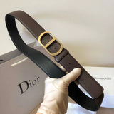 Dior Belt Top version Belt Genuine Cattlehide Leather Surface Belt Men's Leather Belt Double-Sided Head Layer Cowhide Universal Business Man's Belt Men's and Women's Business Casual Belt Belt Men's High-End Belt3.5Ferragamo Belt Men