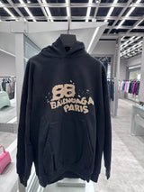 Balenciaga Hoodie New Graffiti Splash Ink BB Letter Sweater Hoodie for Men and Women