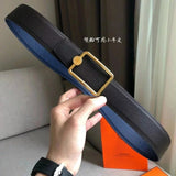 Hermes Belt Top version Men H Buckle Leather Calfskin Business Casual Double-Sided Available Belt