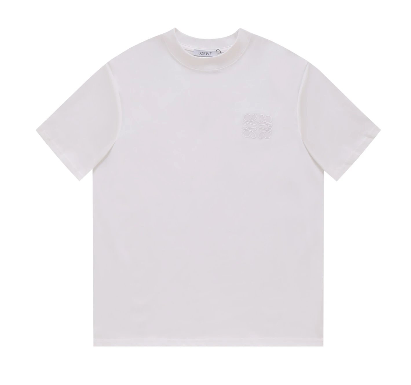 LOEWE T-shirt Classic Chest Embroidery logo round Neck Short Sleeve25ss New Pure Cotton Unisex Style T T-shirt OS Loose Fit Base Shirt Top Half Sleeve T-Shirt