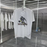 Burberry T-shirt Chest Knight Print logo round Neck Short Sleeve25ss New Pure Cotton Unisex Style T T-shirt OS Loose Fit Base Shirt Half Sleeve T-Shirt Top Half Sleeve
