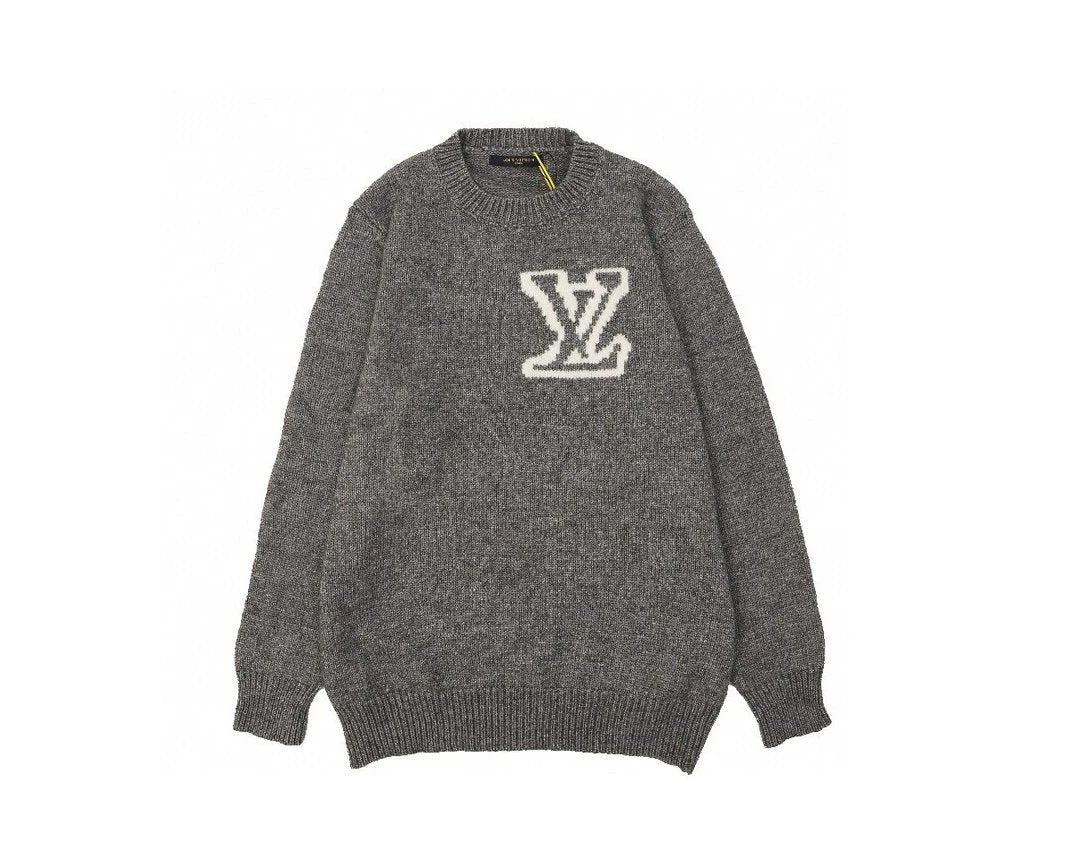 Louis Vuitton LV Sweater Jacquard Wool Knit Sweater Cardigan OS Unisex Long Sleeve Pullover Thickened Lazy Style OS Loose Fit Top Versatile Casual Jacket