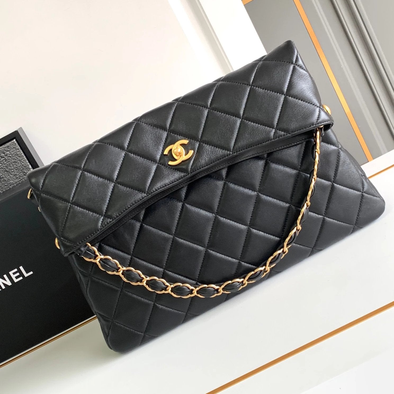 Chanel Women's Bag Top version 【Stunt Ceiling】Home24p New LargeHobo Handbag Folding Hippie Bag Multifunctional Women Bag Shoulder Bag Handbag Folding Handbag Underarm Bag Hippie hobo Bag