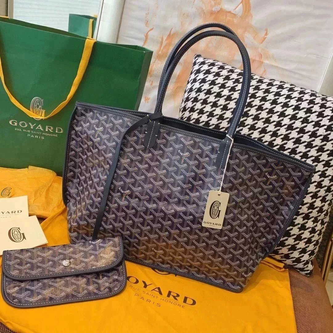 Goyard Bag Top version Tote Tote Bag Shopping Bag Mother and Child Bag Double-Sided Leather Double-Sided Available Handbag Shoulder Bag Underarm Women's Bag