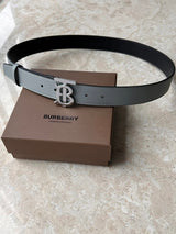 Burberry Belt Top version 【Original Custom】Original New Men's Leather Belt Width3.5cm Double-Sided Imported First Layer Calfskin Full Grain Leather Genuine Goods Quality Original Letter Rotating Buckle Counter Full Set Gift Box Packaging B Home Belt