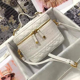 Dior Women's Bag Top version 【Original Order】2021New Women's Bag Qixi Limited Love Travel Cosmetic Bag Box Bag Shoulder Crossbody Handbag