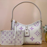 Louis Vuitton LV Women's Bag Top version Cream Blue Taro Purple Light Pink Tote Bag Handbag Underarm Bag Shoulder Handbag Women's Bag Medium Handbag Black Denim Denim Tote Bag