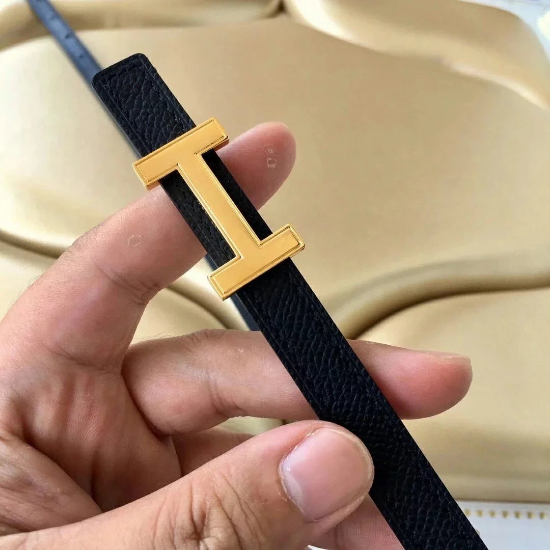 Hermes Belt Top version 【Width1.3cm】One-Suit Skirt Thin Belt Belt Ladies New H Buckle