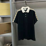 Gucci T-shirt 3m Reflective Webbing polo Shirt Turn-down Collar Unisex Couple Style Summer Sports Casual Loose Versatile