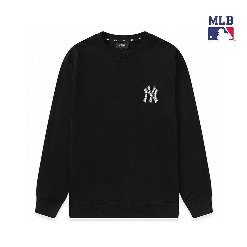 MLB Hoodie Top Version Counter Same Style Sweatershirt Men's Clothing Autumn and Winter New Classic LOGO Embroidered Crew Neck Long Sleeve Fashion